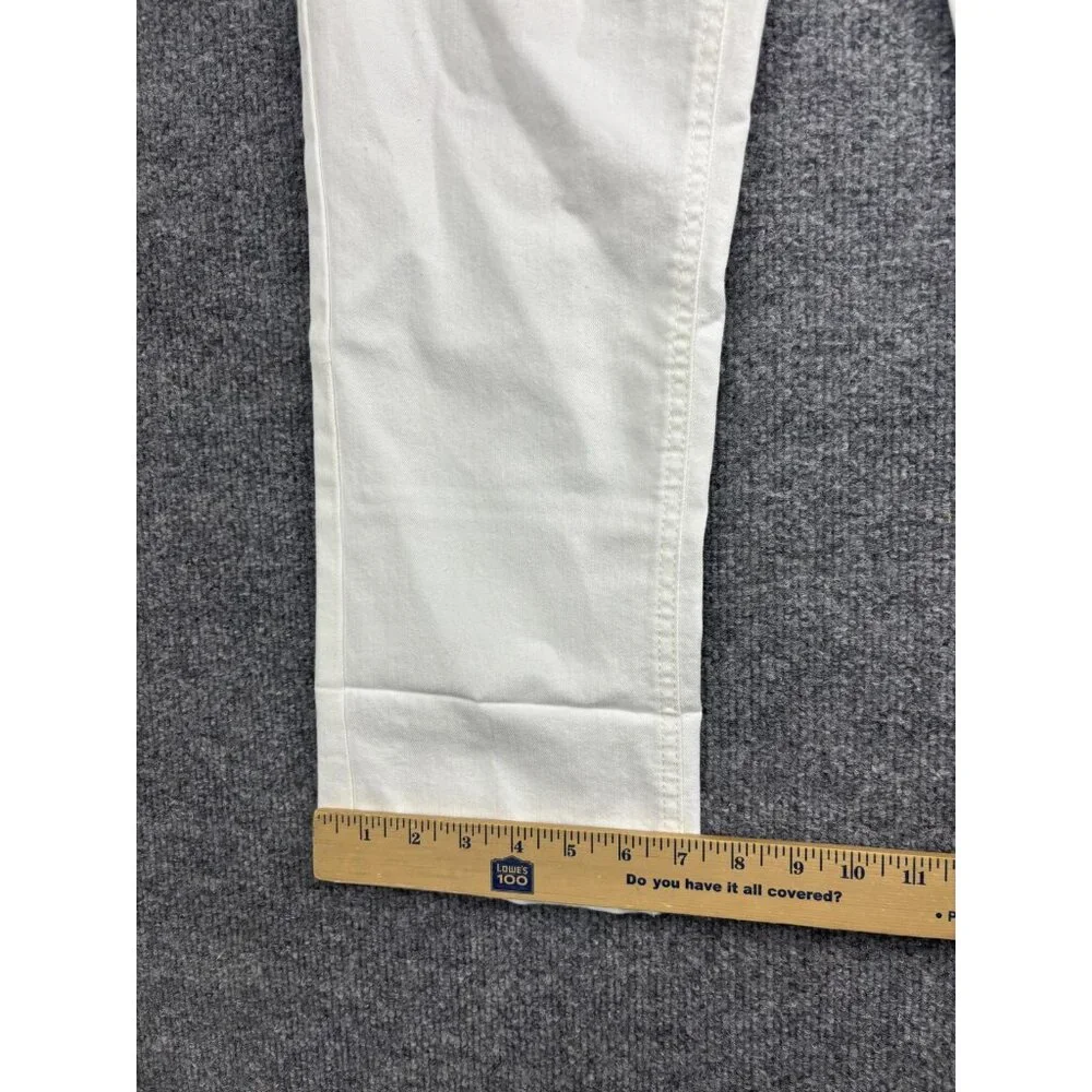 Frye Jeans Womens 4/27 White High Rise Stretch Denim‎ 5-Pocket Straight Leg Fit